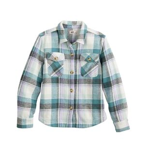 SO Girls Flannel Plaid Shirt/Jacket Shacket size Small *LIKE NEW!*